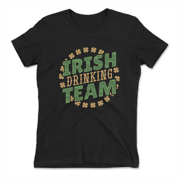 Irish Drinking Team Womens T-Shirt in Black color